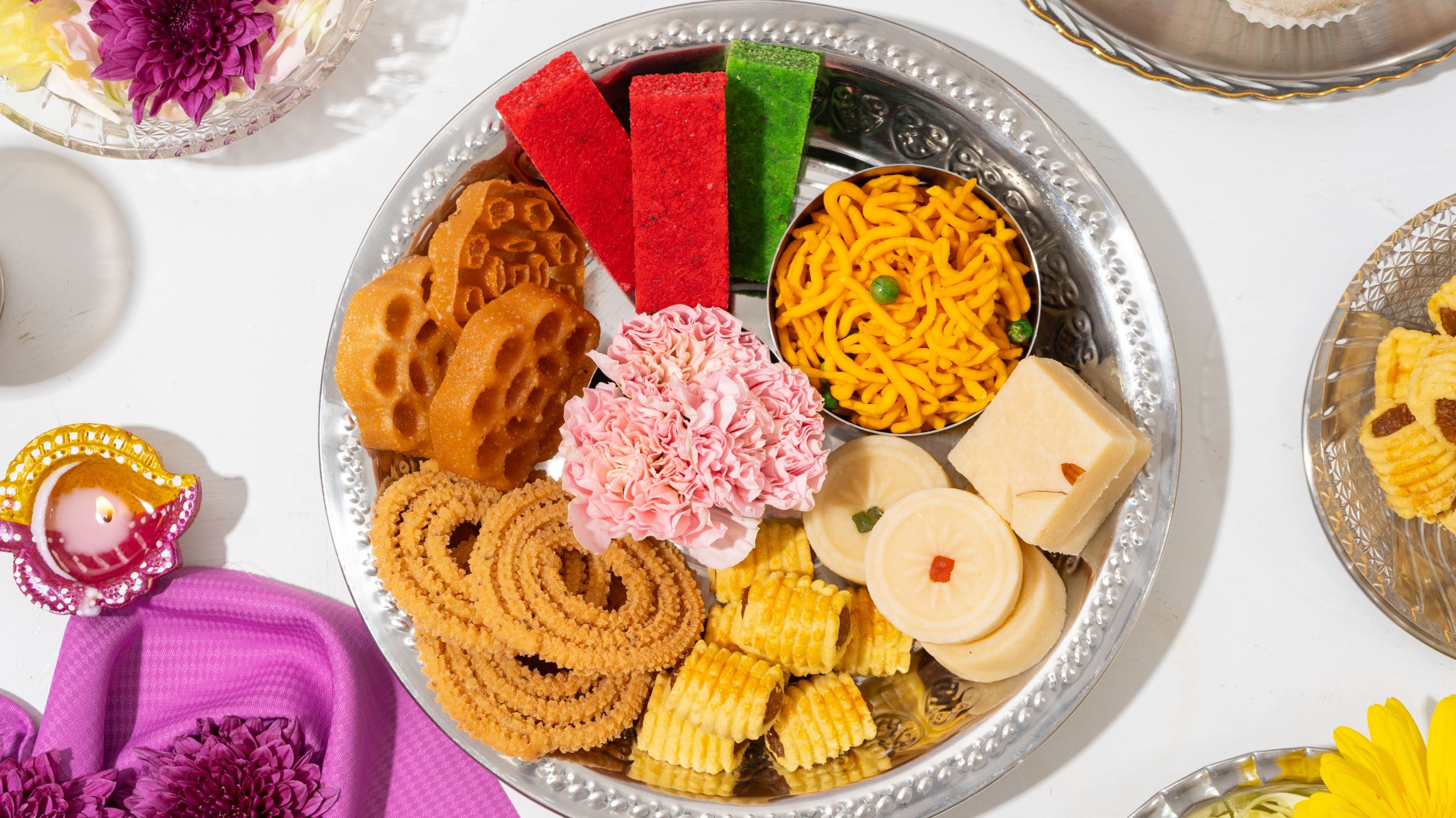 Assorted Diwali sweets and treats